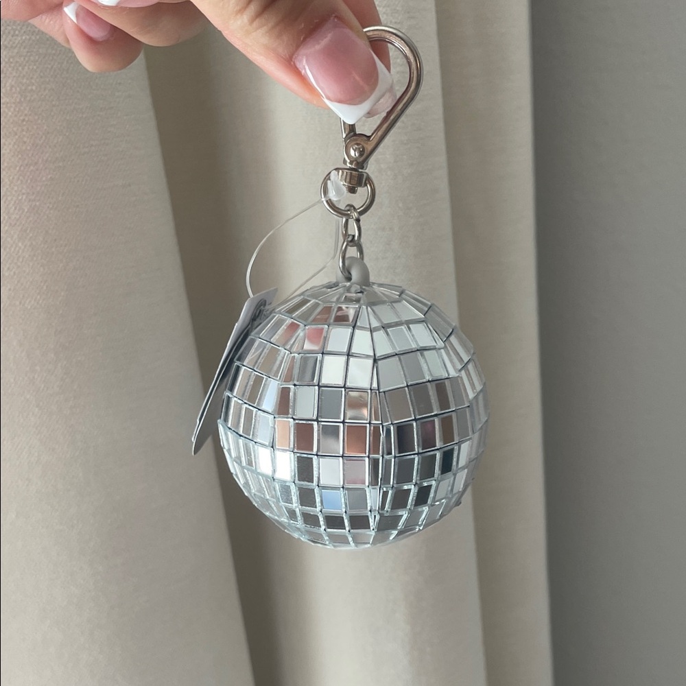 Bath & Body works Silver Disco Ball Keychain